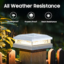 Bosceos Solar Post Cap Lights 6-Pack, 2 Modes 16LEDs Bright Solar Post Lights - Like New