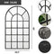 GIFTTROVE BLACK ARCHED WINDOW MIRROR LARGE WINDOW PANE MIRROR - BLACK - Like New