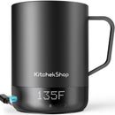 KITCHEKSHOP 14OZ SMART COFFEE MUG WARMER SELF-HEATING MUG - Scratch & Dent