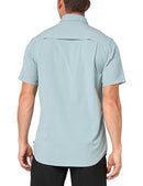 UNIONBAY TECH MESH BUTTON-UP SHIRT - SIZE: MEN L - LACQUER - Like New