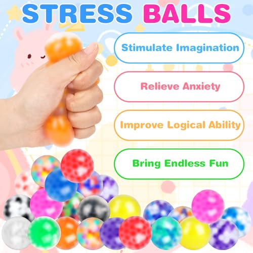 NEOACT 60 Pack Stress Balls,Squishy Squeeze Balls Bulk Fidget Ball - Like New