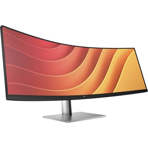 HP E45C G5 45" CLASS DUAL QUAD HD DQHD CURVED SCREEN LED MONITOR - BLACK, SILVER - Like New