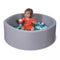 PLAYTOPIA 36" FOAM BALL PIT WITH 250 CT BALL - GRAY - Like New