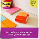 POST IT POP UP 3 X 3 NOTE REFILL ENERGY BOOST 90 SHEETS ORANGE PINK YELLOW - Like New