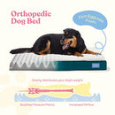 Orthopedic Large Dog Bed - Ultra Comfortable Dogs/Cats (X-Large) - Denim Green - Brand New