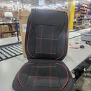 KIVAGURU LEATHER SEAT COVERS PREMIUM FAUX CAR SEAT COVERS PROTECTORS - BLACK/RED - Like New