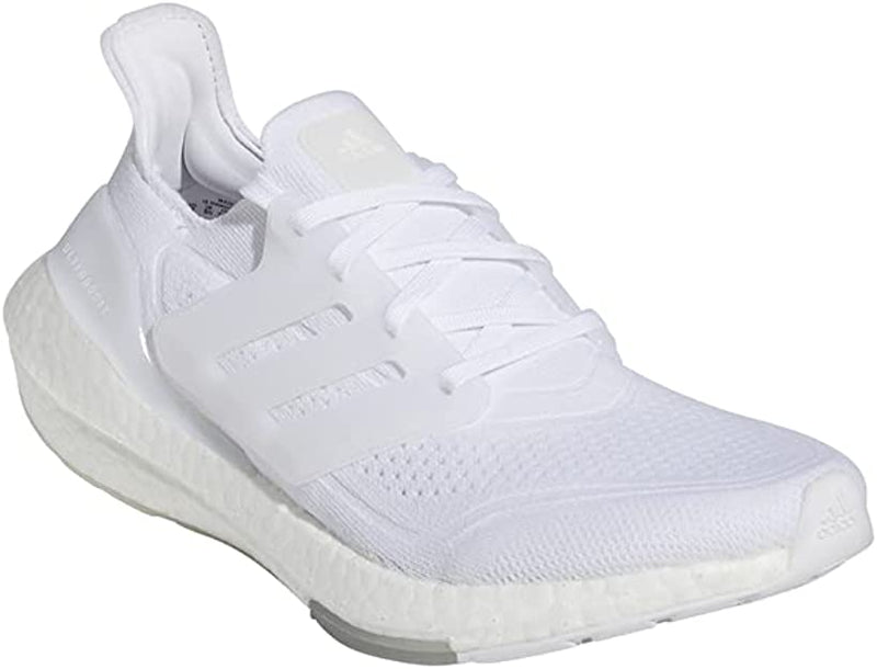 FY0403 Adidas Women's Ultraboost 21 Running Shoe White/White/Grey Size 10 Like New