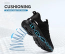 LARNMERN Steel Toe Shoes for Men Women Comfortable Safety Shoes Black Size 8 - Like New