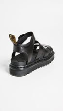 24191001 DR. MARTENS WOMEN'S BLAIRE SANDAL BLACK BRANDO LEATHER SIZE 8 - Like New