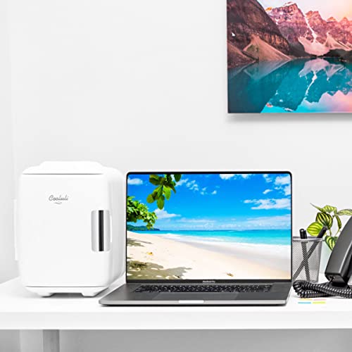 Cooluli Mini Fridge for Bedroom - Car, Office Desk & Dorm Room - CL4LW - White - Like New