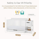 DELTA CHILDREN MAYA 5-IN-1 CONVERTIBLE CRIB AND CHANGER WITH STORAGE GREENGUARD - Like New