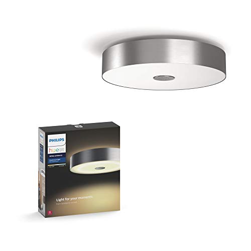 PHILIPS HUE WHITE AMBIANCE FAIR DIMMABLE LED SMART FLUSHMOUNT - ALUMINUM - Like New