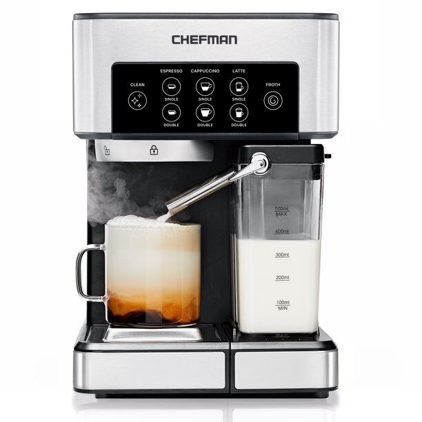 Chefman Barista Pro 6-in-1 Espresso Milk Frother RJ54-V2 - Stainless Steel Like New