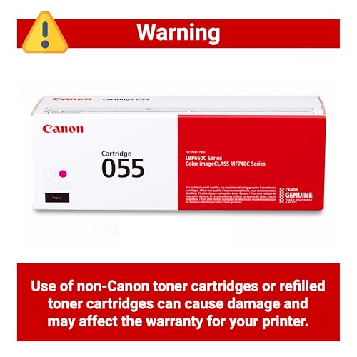 CANON GENUINE 055 MAGENTA TONER CARTRIDGE COMPATIBLE WITH MULTIPLE OFFICES - Brand New