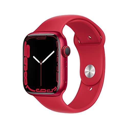 APPLE WATCH SERIES 7 GPS CELLULAR ALUMINUM CASE SPORT BAND MKJC3LL/A - RED - Brand New