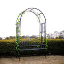 Better Garden Steel Garden Arch, 6'7" High x 3'7" Wide - BLACK - Brand New