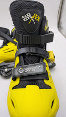 Nattork Kids Inline Skates Light up Wheels Blades Roller,Size: 5-8 - Yellow - Brand New