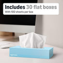 Amazon Basics 2-Ply White Flat Box Tissue Unscented Bulk for Business 3000 Count - Brand New