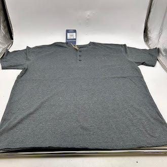 CHEROKEE MENS HENLEY TEE - SIZE: MEN L - CHARCOAL MELANGE - Brand New