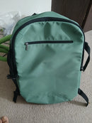 OPEN STORY UNISEX 35L ZIP CLOSURE ADJUSTABLE TRAVEL BACKPACK BAG - MINT GREEN - Like New