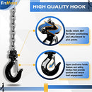 FITHOIST MINI CHAIN HOIST 1/4 TON 550LBS CAPACITY 5FT LIFT MANUAL - BLUE - Like New