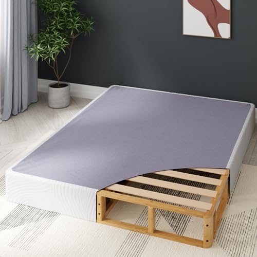 ZINUS EDGAR 8 INCH BAMBOO BOX SPRING MATTRESS FOUNDATION TWIN - PURPLE - Like New