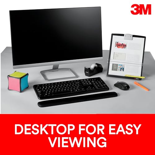 3M Desktop Document Holder Copy Holder Adjustable Clip Holds Portrait - BLACK - Like New