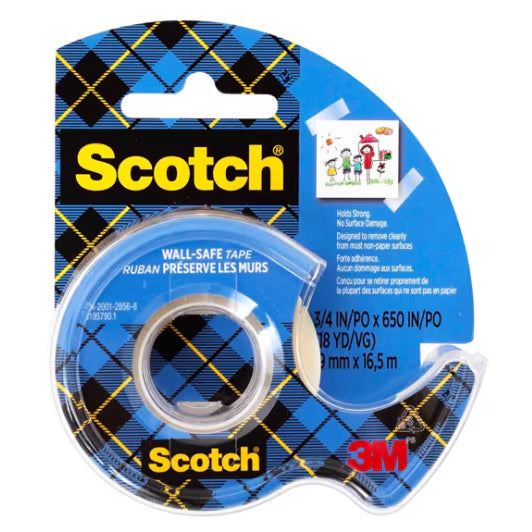 Scotch Wall-Safe Tape 813, 3/4 in x 1296 in (19 mm x 32.9 m) - Brand New