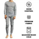 GALAXY BY HARVIC MEN'S 4-PIECE THERMAL SET (2-FULL SETS) - SIZE XL - GRAY/BLACK - Brand New