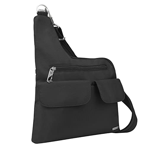 TRAVELON ANTI-THEFT CROSS-BODY BAG, TWO POCKET 42373-500 - BLACK - Brand New