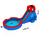 SUNNY & FUN SINGLE RING INFLATABLE WATER SLIDE PARK CLIMBING WALL POOL - BLUE - Brand New