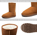 Vepose Women's Boots Suede Snow Booties Warm Ankle Booties CJY987 Brown 11 - Brand New