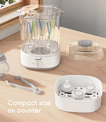 GROWNSY Baby Bottle Sterilizer, Steam Sanitizer with Timer, LS-B330 - White - Like New