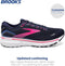 BROOKS WOMEN'S GHOST 15 NEUTRAL RUNNING SHOE - PEACOAT/BLUE/PINK - SIZE 8 - Like New