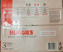 HUGGIES SKIN ESSENTIALS DIAPERS SUPER PACK. SIZE: 3-4 (16-28 LB) 144 COUNT - Brand New