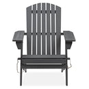 AMAZON AWARE FSC CERTIFIED OUTDOOR FOLDING ADIRONDACK CHAIR, WOOD, DARK GREY - Like New