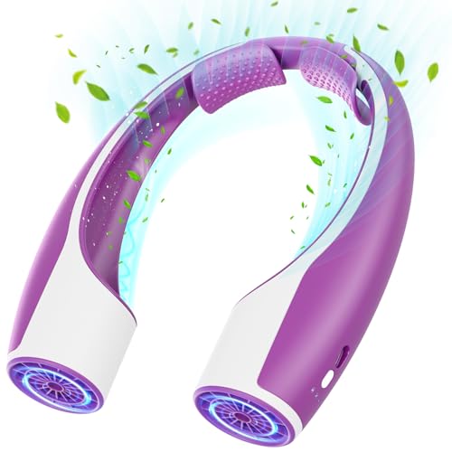 Rohent Neck Fan Portable Women Speed Faster Cooling Neck Fan 4 Speeds Wind - Like New