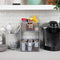 MIND READER NETWORK COLLECTION 2-TIER METAL MESH SLIDING BASKET STORAGE - SILVER - Like New