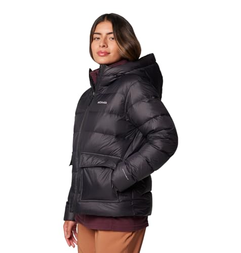 208537 COLUMBIA WOMENS HARMONY FALLS HOODED DOWN JACKET BLACK WOMEN M - Brand New