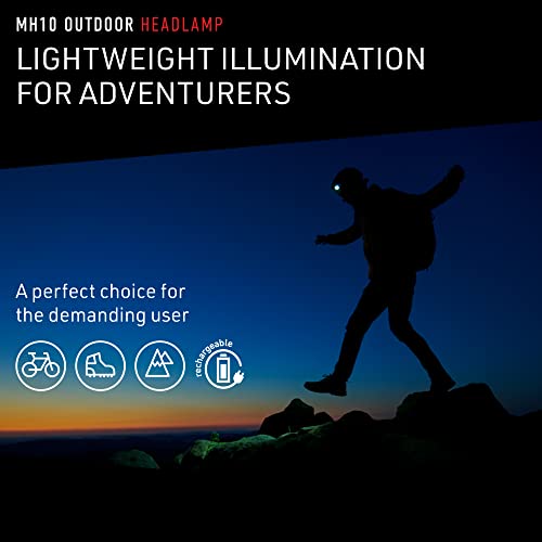 Ledlenser MH10 Rechargeable Headlamp, High Power LED, Water Resistant - BLACK - Like New
