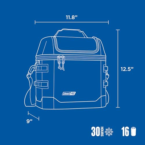 COLEMAN PRO 16-CAN PREMIUM SOFT COOLER LUNCHBOX, HERO, NEPTUNE - Like New