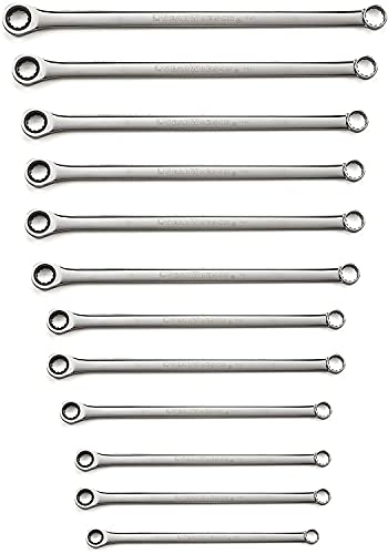 GEARWRENCH GEAWRENCH 12 PC GEARBOX XL RATCHETING WRENCH SET, METRIC - SILVER - Like New