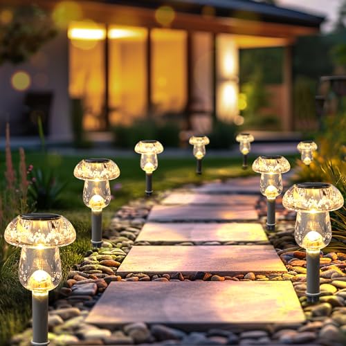 BENANY Solar Lights, 16 Pack, Solar Mushroom Lights, Warm Light, MU005 - Like New