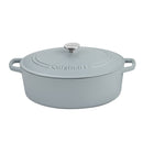 CUISINART OVAL CAST IRON CASSEROLE MATTE GREY 7 QT - MATTE GREY Like New