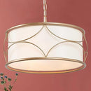 B09533G443 classy leaves Gold Chandelier Light Fixture 4-Light Modern Drum Light - Brand New
