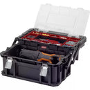 KETER CONNECT CANTILEVER TOOLBOX - BLACK/RED - Like New
