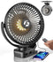 KORBOT 24000MAH CLIP ON FAN 8-INCH PORTABLE RECHARGEABLE FANS - BLACK - Like New
