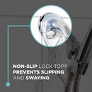 Zenna Home Adjustable Hanging Shower Caddy Handheld Hose - Satin Chrome - Brand New