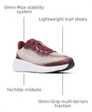 YL9639 COLUMBIA WOMEN'S KONOS FEATHERWEIGHT RUNNING SHOES WHITE PEACH/MADEIRA 9 - Like New