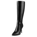 MERUMOTE WOMEN'S STILETTO KNEE HIGH BOOTS CLOSED TOE LONG BOOTS SIZE:10 - BLACK - Like New